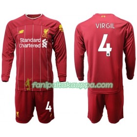 Jalkapallo Peliasut Liverpool Virgil van Dijk 4 Lasten Koti Pelipaita 2019-2020 Pitkähihainen